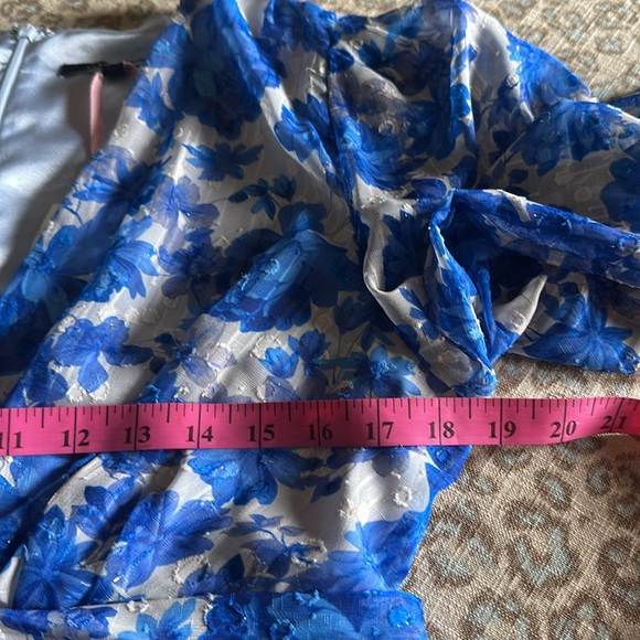 Alex Marie Simone Blue Floral Long Sleeve Dress - Picture 5 of 6